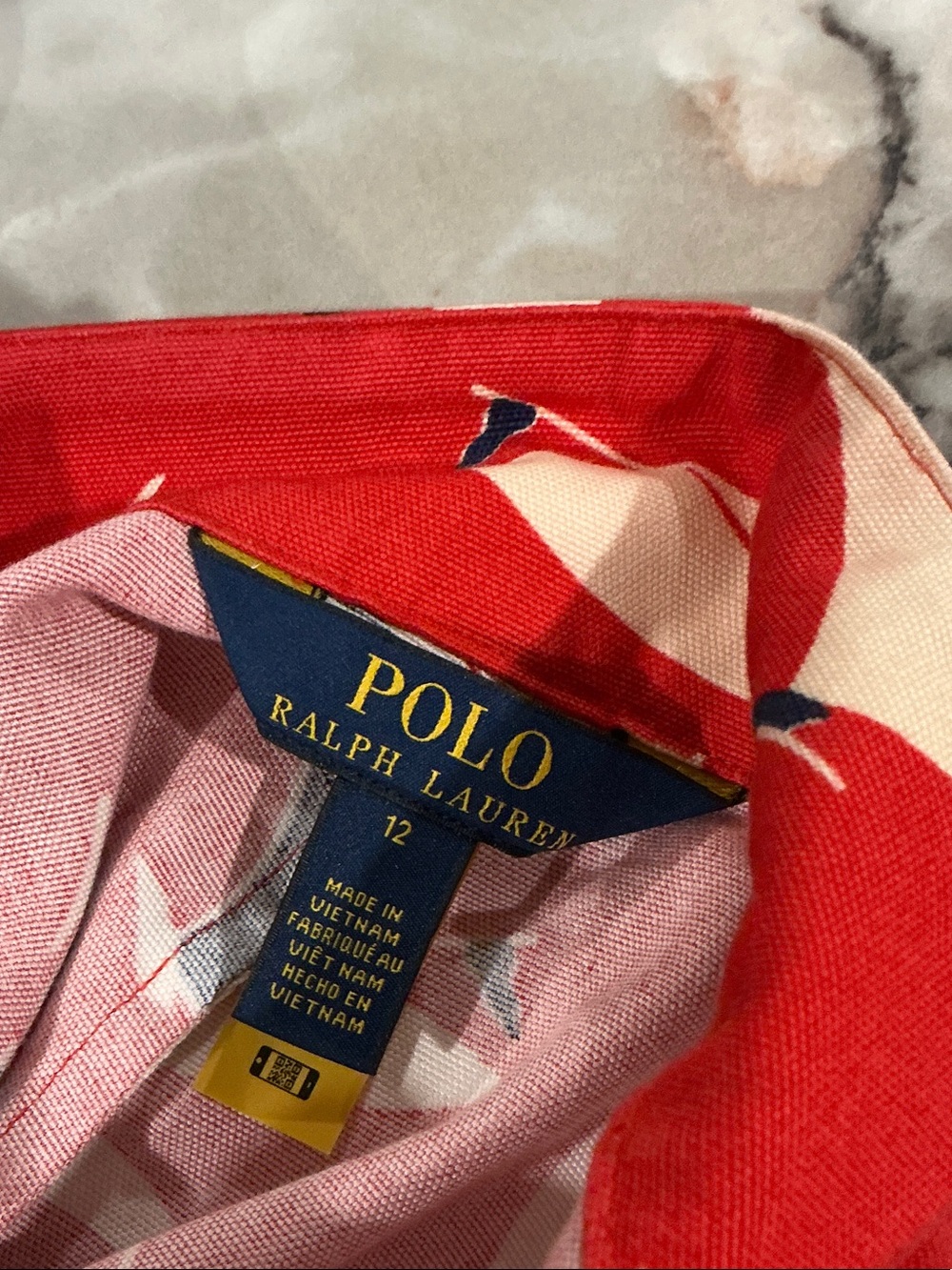 Polo by Ralph Lauren Red and White Striped Kids Bodysuit